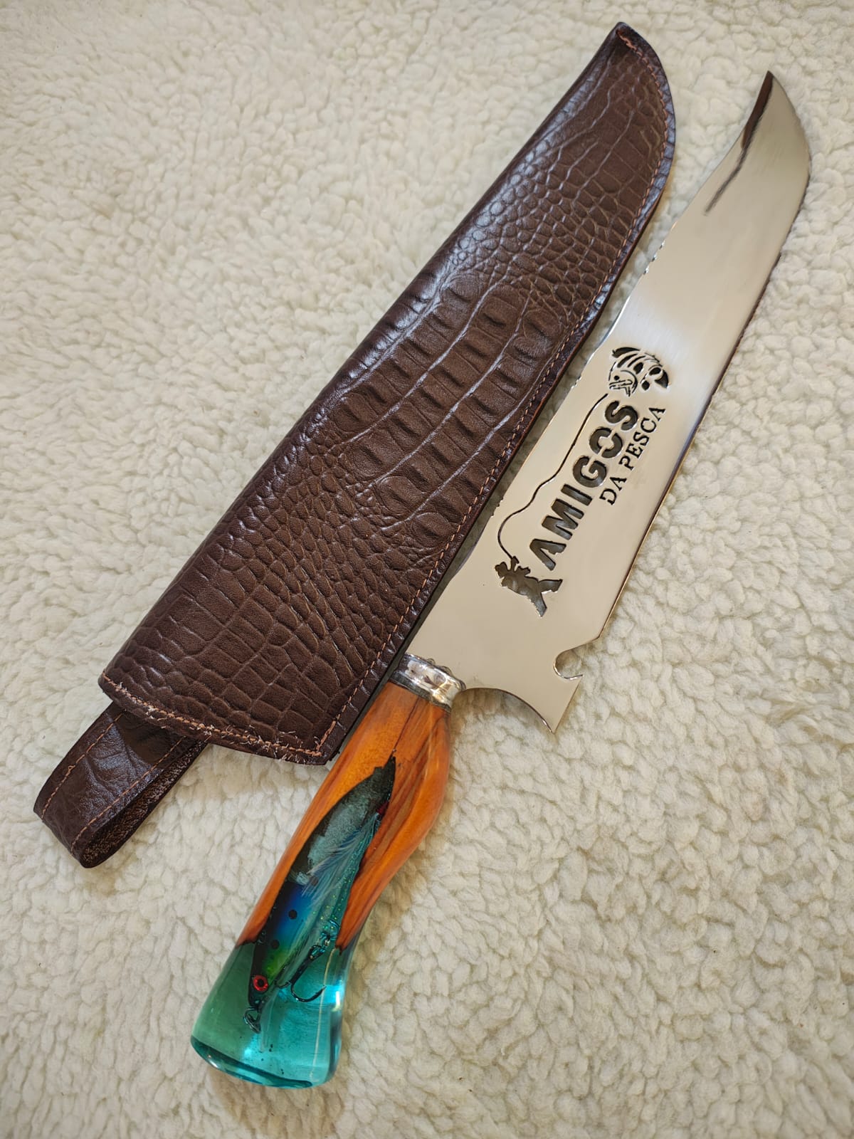 Faca Premium Amigos da Pesca 10"