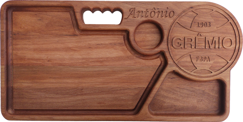 Tábua de corte Grêmio com porta copo